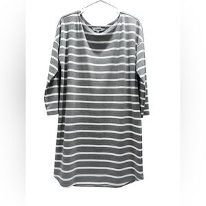 BB Dakota Gray and White Striped Teresa